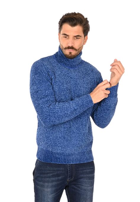 Maglione a collo alto da uomo Chanel in mohair e seta  